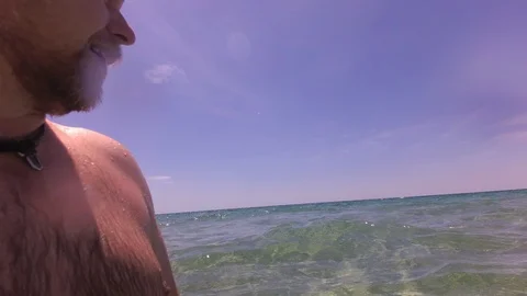Beach, clear crystal water Stock Footage 95926731