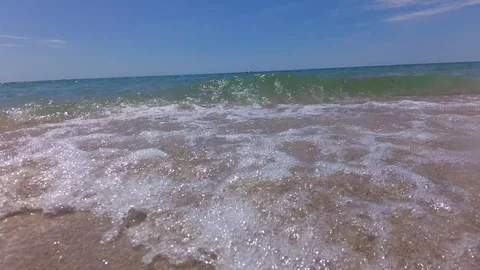 Beach, clear crystal water Stock Footage 95926860