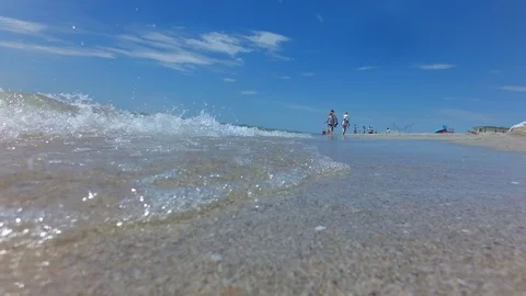Beach, clear crystal water Stock Footage 95926864