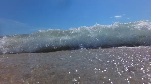 Beach, clear crystal water Stock Footage 97165437