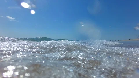 Beach, clear crystal water Stock Footage 97165491