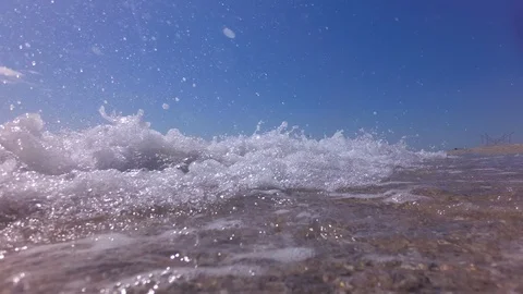 Beach, clear crystal water Stock Footage 97165564