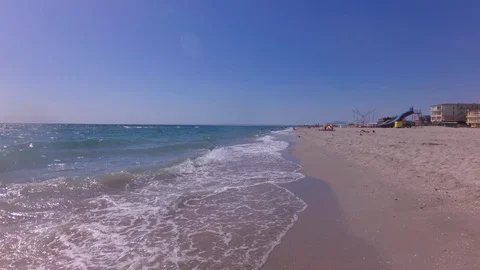 Beach, clear crystal water Stock Footage 97165581