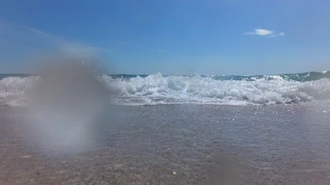 Beach, clear crystal water Stock Footage 97165692