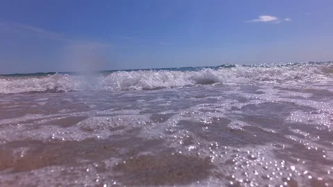 Beach, clear crystal water Stock Footage 97165772