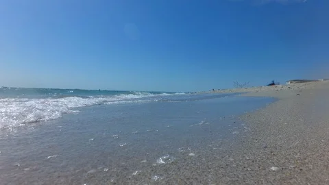 Beach, clear crystal water Stock Footage 97165854
