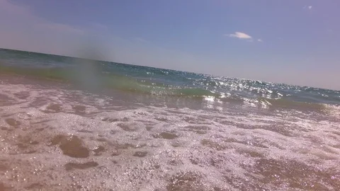 Beach, clear crystal water Stock Footage 97165861