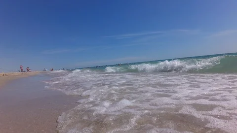 Beach, clear crystal water Stock Footage 97165893