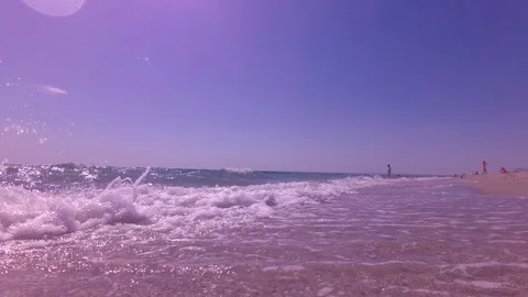 Beach, clear crystal water Stock Footage 97165947