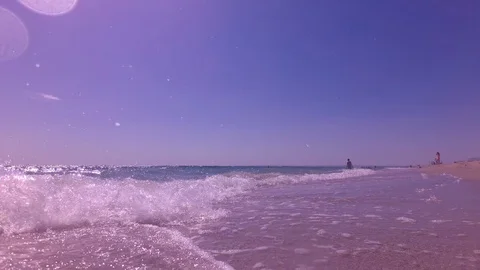 Beach, clear crystal water Stock Footage 97165956