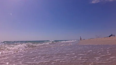 Beach, clear crystal water Stock Footage 97165972