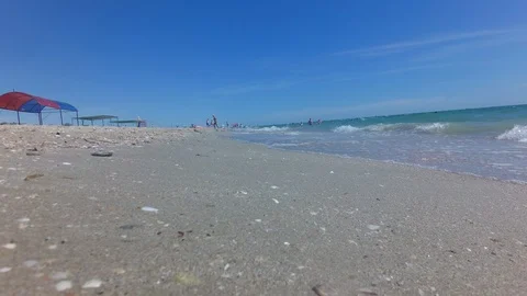 Beach, clear crystal water Stock Footage 97166019