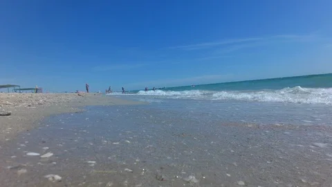 Beach, clear crystal water Stock Footage 97166070