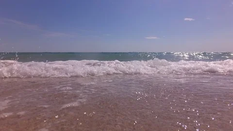 Beach, clear crystal water Stock Footage 97166194