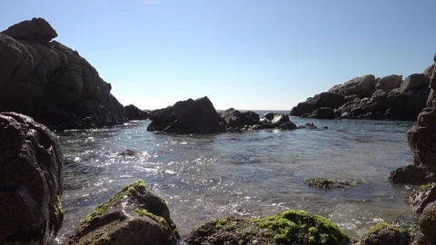 Beach a clear day on the Costa Brava Stock Footage 111260691