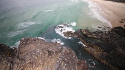 Beach Cliff Timelapse Stock Footage 68554262