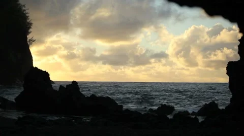 Beach Cliffs 01 HD Stock Footage 7768073