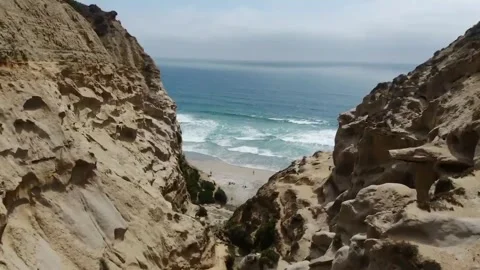 Beach cliffs in San Diego Stock Footage 157792945
