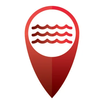 Beach Closed Symbol Map Pointer Stock Illustration