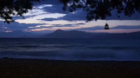 Beach cloud time lapse Stock Footage 25210625