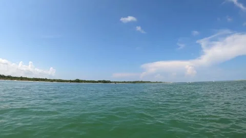 Beach, Clouds, Boating, Timelapse Stock Footage 310804342