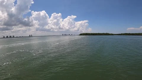 Beach, Clouds, Boating, Timelapse Stock Footage 310804357