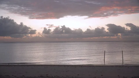 Beach With Clouds Stock Footage 170470220