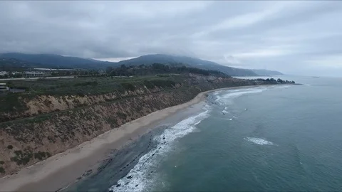 Beach on cloudy day, Stock Footage 98474174