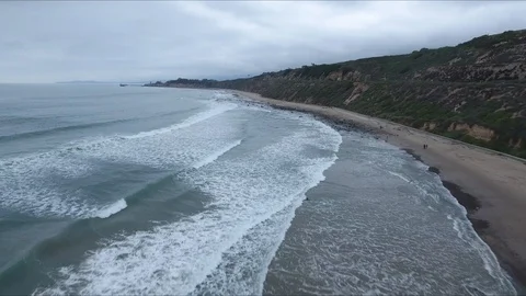 Beach on cloudy day, Stock Footage 98474357