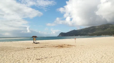 Beach cloudy sky 30fps FullHD Stock Footage 1053925