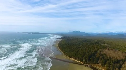 Beach Coast Aerial Vídeo Stock 90680219