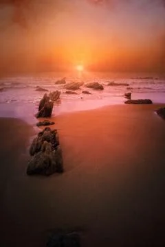 The beach in the coast Stock Photos