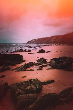 The beach in the coast Stock Photos