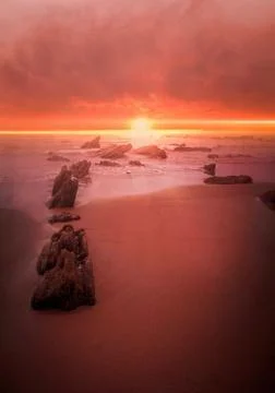 The beach in the coast Stock Photos