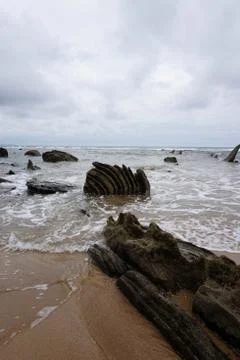 The beach in the coast Stock Photos
