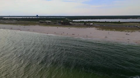 Beach Coastline Approach, Gulf State Park, Gulf Shores, Alabama Stock Footage 289625986
