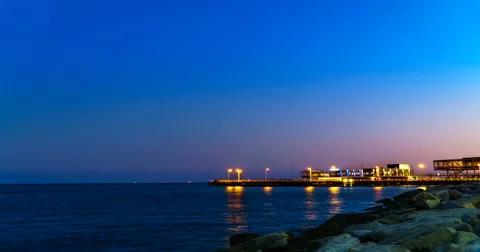 Beach Coastline in Limassol Cyprus Time Lapse. Stock Footage 66782887