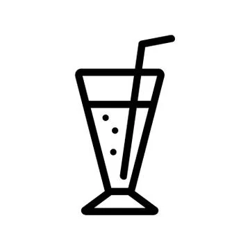 Beach cocktail icon vector. Isolated contour symbol illustration イラスト素材