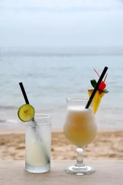 Beach cocktail Stock Photos