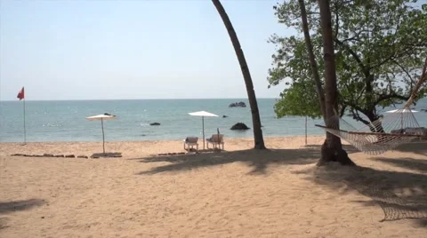Beach at Cola Goa India Stock Footage 42996905