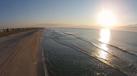 Beach Community Aerial Video stock 54258154