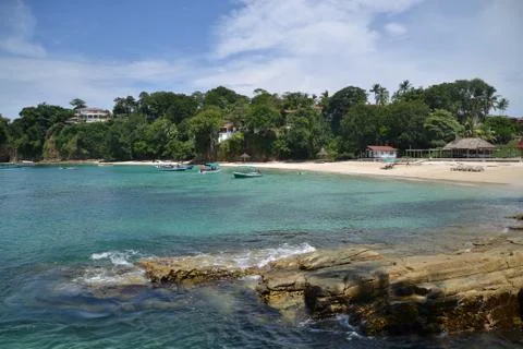 Beach on Contadora Island Stockfoto's