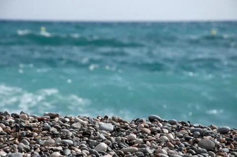 Beach at cote azure Stock Photos