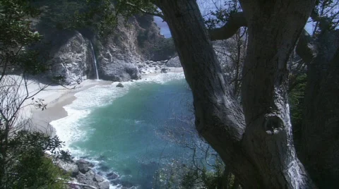 Beach Cove HD Stock Footage 334827