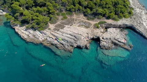 Beach in Croatia Stock Footage 126891425