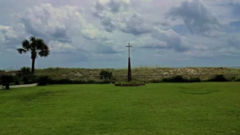 Beach cross approach 動画素材 244089437