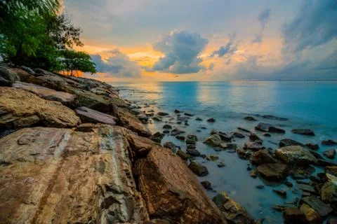 Beach Dam Stock Photos