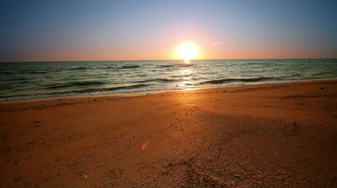 Beach at Dawn Stock Footage 8803042