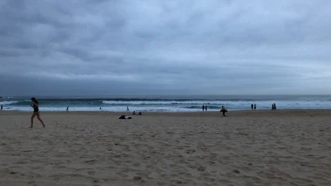 Beach at dawn Stock Footage 90403751