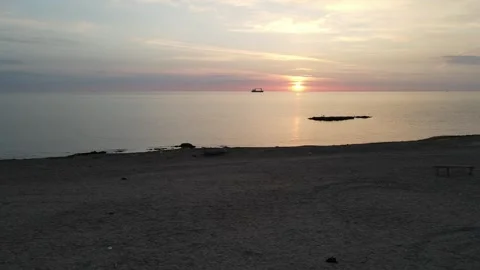 Beach at dawn Stock Footage 287442563